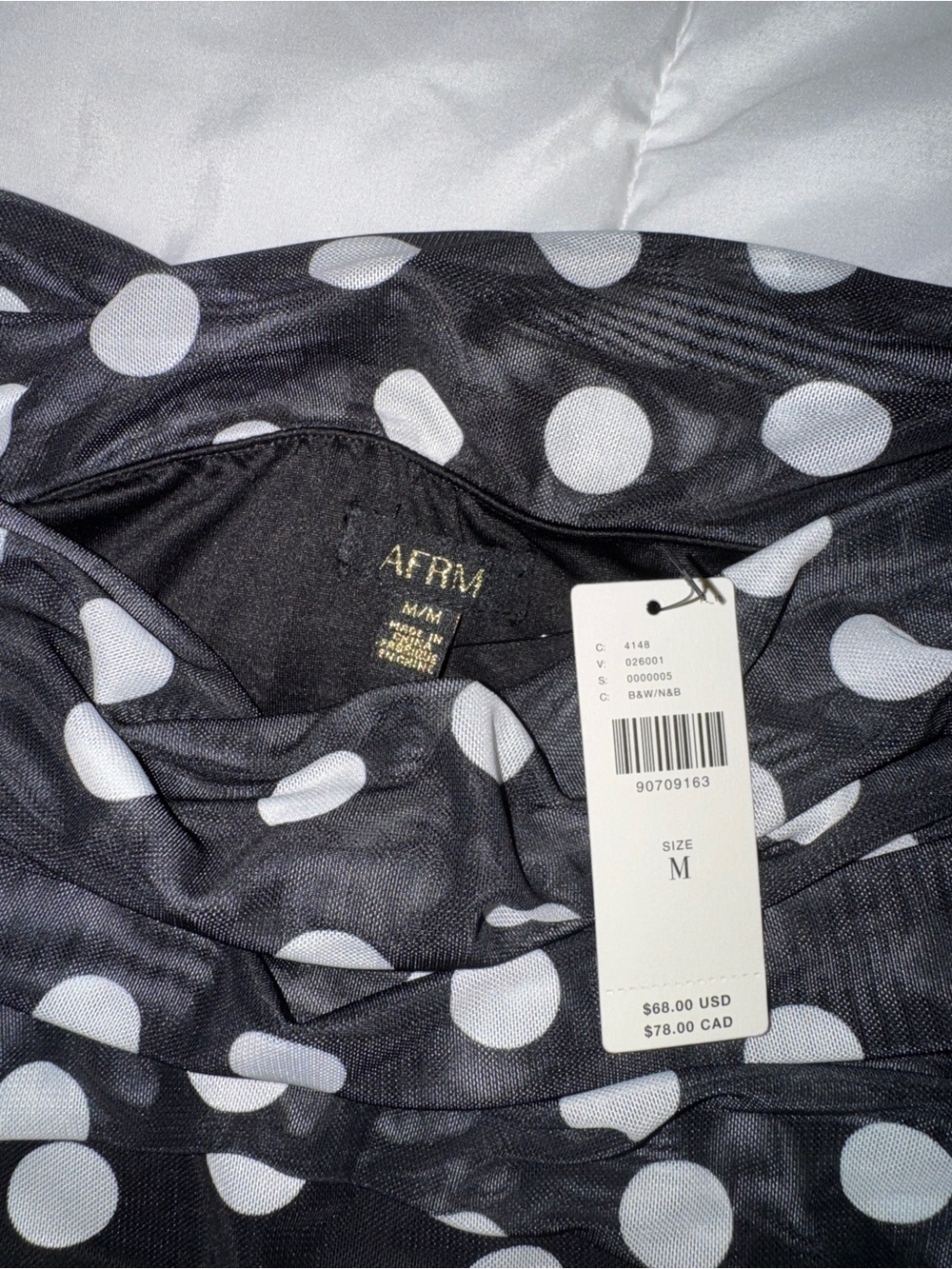 AFRM Maxine Bodysuit in Diagonal Dot - NWT - Picture 4 of 6